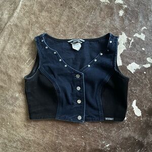 Rockies Blue/Black Denim Top